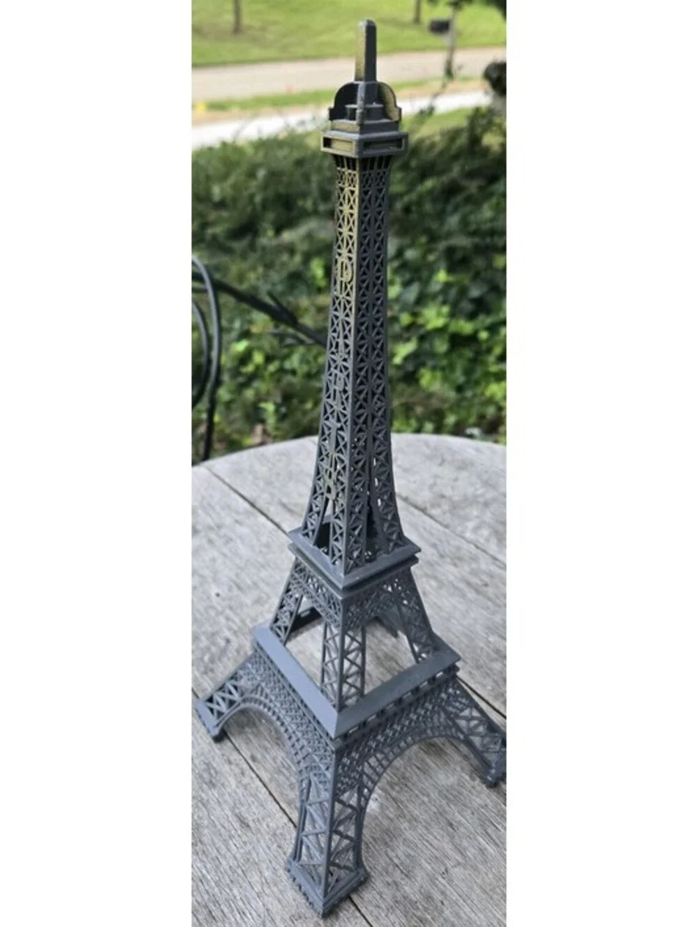 Eiffel Tower Desk Black Gunpowder Gray Statue Figurine Decor 13